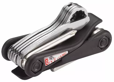 Набор инструментов складной Bike Hand YC-280 с накидными ключами (черный)