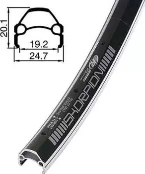 Обод Rodi Skorpion 27,5" (черный 32 стенка двойная, одинарный пистон 27.5" (584))