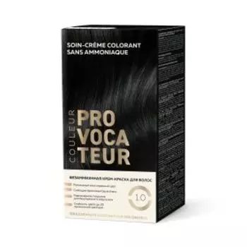 Краска-крем для волос Provocateur Couleur, 1.0 Идеальный черный, 40/80/15 мл, безаммиачная