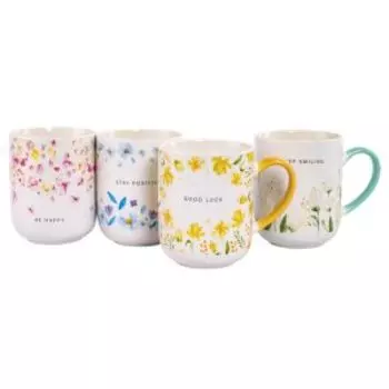 Кружка SIJ Flower&Wishes, 400 мл, фарфор, в ассортименте