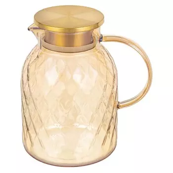 Кувшин Crystal Glass с металлической крышкой, 1,8 л, стекло