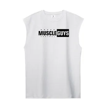 Muscleguys Профессия Бодибилдинг Одежда для спортзала Мужские тренировочные майки MuscleGuys Мужские жилеты для фитнеса MUSCLEGUYS Майка с принтом дышащая M чёрный