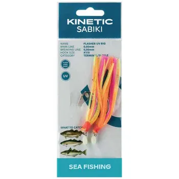 Оснастки Kinetic Sabiki Flasher UV, прозрачный