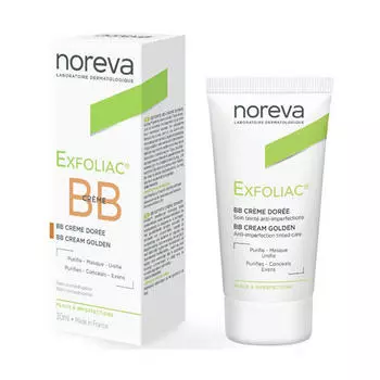 Noreva Эксфолиак ВВ крем, золотистый тон, 30 мл (Noreva, Exfoliac)