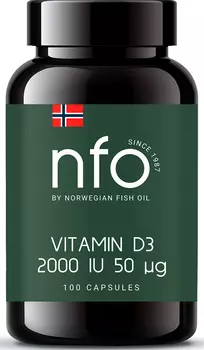 Norwegian Fish Oil Витамин Д3 2000 МЕ, 100 таблеток (Norwegian Fish Oil, Витамины)