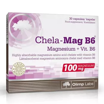 Olimp Labs Биологически активная добавка к пище Chela-Mag B6, 690 мг, №60 (Olimp Labs, Витамины и Минералы)
