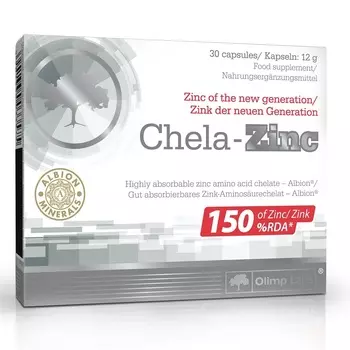 Olimp Labs Биологически активная добавка к пище Chela-Zinc, 490 мг, №30 (Olimp Labs, Мужское здоровье)