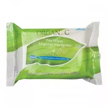 Organyc Женские влажные салфетки для интимной гигиены 20шт (Organyc, female hygiene)