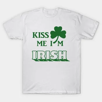 Футболка женская Kiss Me Im Irish Harajuku Print Kawaii футболка летняя женская футболка с коротким рукавом топ футболка S розовый
