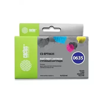 Картридж Cactus CS-EPT0635 черный/голубой/пурпурный/желтый