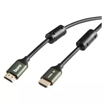 Кабель аудио-видео Buro HDMI (m)/HDMI (m) 1м. феррит.кольца Позолоченные контакты черный (BHP-HDMI-2.1-1G)