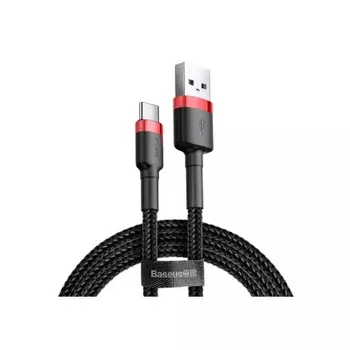Кабель Baseus Cafule USB - USB Type-C 3A 1m Red-Black CATKLF-B91
