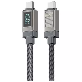 Кабель для мобильных устройств Wekome Type-C to Type-C 100W WDC-41 (Цифровой дисплей)