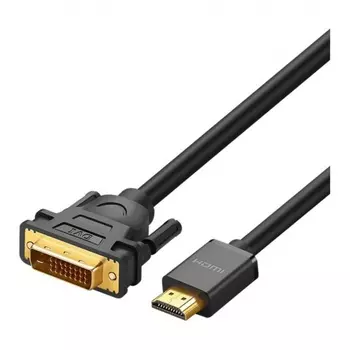 Кабель UGREEN HDMI - DVI-D (24+1), 30 AWG, OD 7,3 мм, 1080@60ц, 2 м (10135)