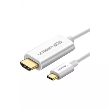 Кабель UGREEN MM121 (30841) USB Type C to HDMI Cable Male to Male ABS Case. 1,5 м. белый
