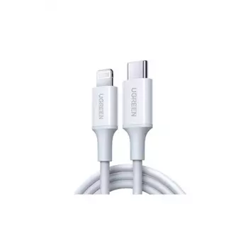 Кабель UGREEN US171 (60747) USB-C to Lightning Cable M/M Nickel Plating ABS Shell. 0,5м. белый