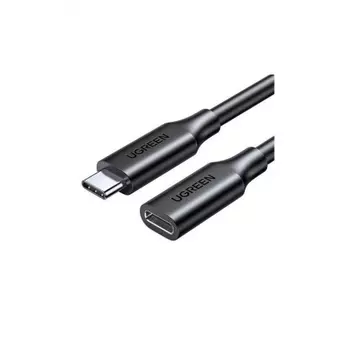 Кабель UGREEN US353 (10387) USB-C/M to USB-C/F Gen2 5A Extension Cable 10Gbps. 1 м. черный