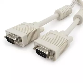 Кабель VGA Premium Cablexpert, 1.8м, 15M/15M, тройн.экран, феррит.кольца, пакет (CC-PPVGA-6)
