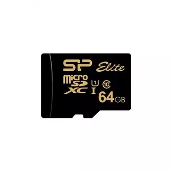 Карта памяти microSD 64GB Silicon Power Elite Gold microSDXC Class 10 UHS-I U1 85Mb/s