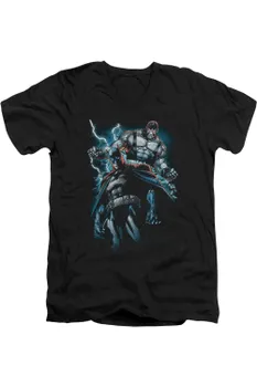 Футболка с коротким рукавом и V-образным вырезом для взрослых Batman Evil Rising Gildan, черный