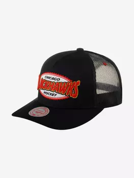 Бейсболка с сеточкой MITCHELL NESS HHSS5766-CBHYYPPPBLCK Chicago Blackhawks NHL (черный), Черный