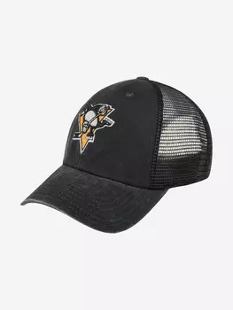 Бейсболки 41152A-PPN Pittsburgh Penguins Raglan Bones NHL (черный), Черный