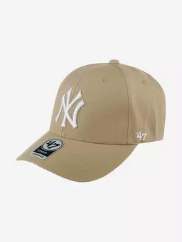 Бейсболка 47 BRAND B-MVP17WBV-KH New York Yankees MLB (бежевый), Бежевый
