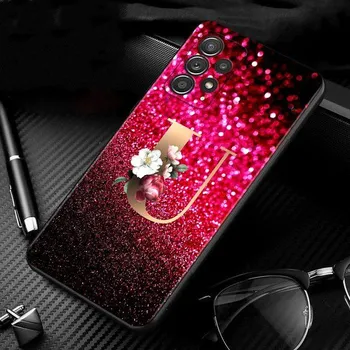 Чехол для Samsung Galaxy A51 A71 A01 A11 A21 A21s A31 A41 A72 A52 A42 A32 A22 A12 A02 A02s F42, чехол для телефона, красный, ретро, с буквами A-Z For Samsung A52 4G