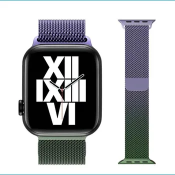 Ремешок для iWatch Band 41 мм, 44 мм, 40 мм, 38 мм, 42 мм, 45 мм, аксессуар, магнитная петля, металлический браслет для умных часов, браслет IWatch Serie 3, 4, 5, 6 Se 38/40/41mm