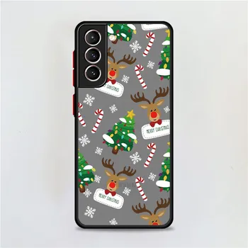 Снежный Рождественский Матовый Чехол Для Samsung Galaxy S22 S20 S21 FE S10 S9 Plus S8 Capa Note 20 Ultra 10 Lite Phone Fundas Samsung S22 5G