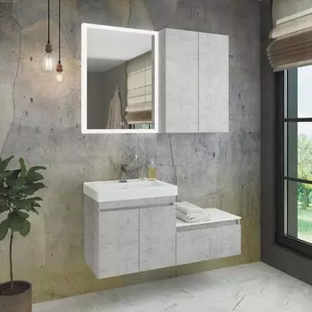 Подвесной шкаф Comforty Осло-60 бетон светлый 00-00000837