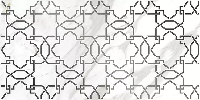 Вставка Cersanit Royal Stone белая узор 16015 29,8х59,8