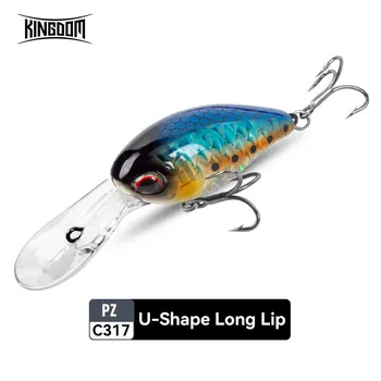 Kingdom Fat Boy Рыболовные приманки Плавающие воблеры U/T Типы Lip Deep Diver Bait Lure Жесткие приманки Профессиональный воблер 1518A-6g-C301