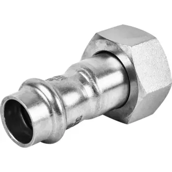 Муфта переходная Rommer 3/4"x15 мм с накидной гайкой ВПр-ВР нержавеющая сталь
