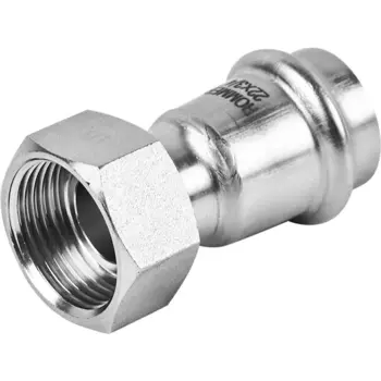 Муфта переходная Rommer 3/4"x22 мм с накидной гайкой ВПр-ВР нержавеющая сталь