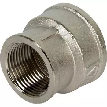 Муфта переходная Valtec внутренняя-внутренняя резьба 1 1/4"х1" никелированная латунь VTr.240.N.0706