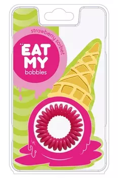 EAT MY BOBBLES Резинка для волос в цвете Клубничный сорбет