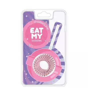 EAT MY BOBBLES Резинка для волос в цвете Клубничный леденец 3 шт