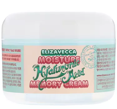 ELIZAVECCA Крем увлажняющий для лица / MOISTURE HYALURONIC ACID MEMORY CREAM 100 г