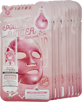 ELIZAVECCA Маска тканевая для лица / Hyaluronic Acid Water Deep Power Ringer Mask Pack 10 шт
