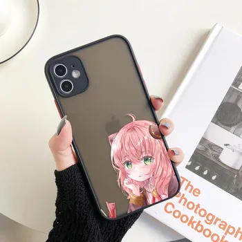Матовый чехол для iPhone 11 12 13 14 Pro Max XR X 8 7 Plus Pro XS Mini Skin Feeling Cover Funda Coque Shell Capa Anime Spy X Family iPhone 14 PM