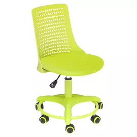 кресло компьютерное детское KIDDY, 430х370х830(940) мм, салатовое, ткань, пластик, металл
