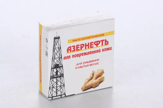 Мыло Азернефть косметич с нафталанской нефтью д/поврежд кожи, 90 г