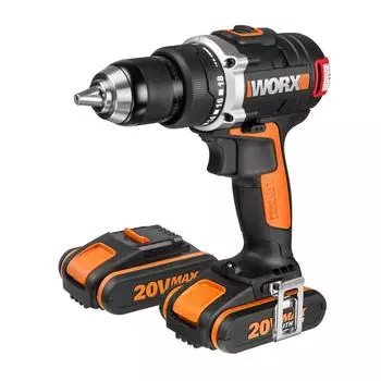 Дрель-шуруповерт бесщеточная Worx WX175, 20 В Li-ion 2x2 Ач