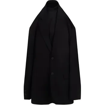 Подвешенное платье-рубашка Balenciaga, черный
