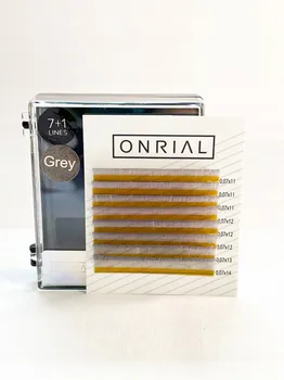 Цветные ресницы микс С 0,07 мм 11-14 Серый ONRIAL Inne