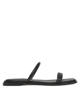 Мюли Flat Sandal Squared 2-Bar Lth HW0HW02532 Calvin Klein, черный