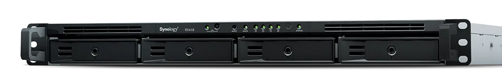 Модуль расширения Synology RX418 (Rack 1U) for RS818+, RS818RP+, RS816, RS815+, RS815RP+, RS815 up to 4hot plug HDDs SATA(3,5' or 2,5')/1xPS incl eSAT