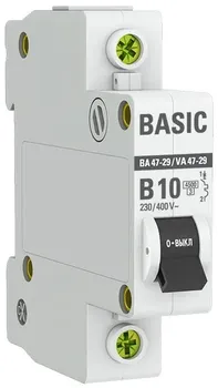 Автоматический выключатель EKF mcb4729-1-10-B 1P 10А (B) 4,5кА ВА 47-29