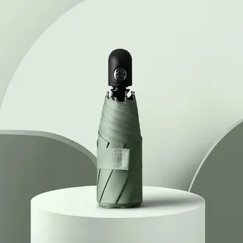 Мини новый стиль автоматический 5 складной зонт дождь женский ветроустойчивый портативный автомобильный уличный модный мужской зонтик